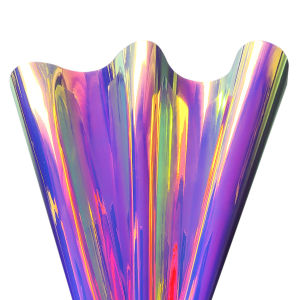 Candy Holographic Iridescent PU Faux Leatherette Fabric Sewing Waterproof Synthetic Laser Bows Earring Handmake DIY Material