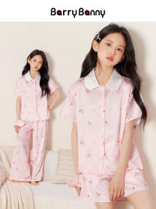 Barry Banny | Girl Cartoon Bear Printed Satin Pajama Set