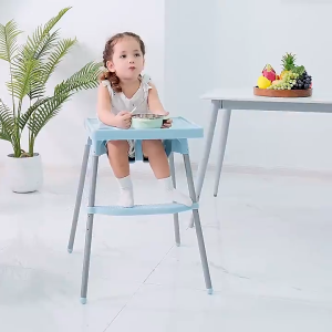 IMUTO Foldable high chair for baby Adjustable Height High Chair Clean Baby High Chair Detachable plate