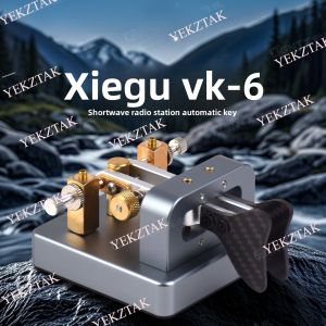 1Pcs Xiegu Electric Key VK-6 Short Wave Wireless Automatic Key Morse Code Radio Transmission Key Aluminum Alloy Base