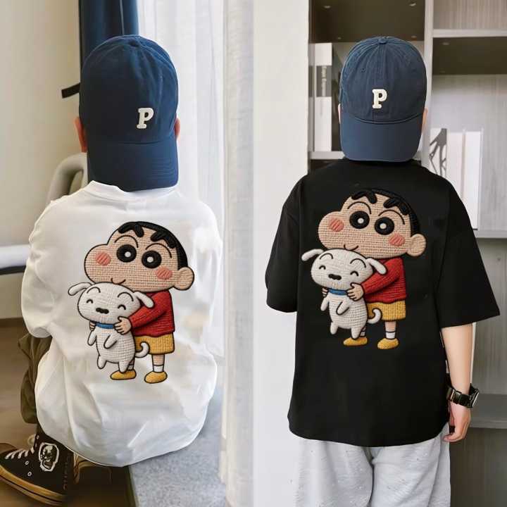Baju anak shinchan unisex lengan pendek kaos anak laki laki perempuan