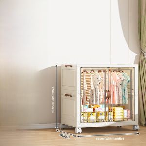 Simple Plastic Wardrobe for Home Use Baby Childrens Clothes Sorting Box Infant Closet No Installation Required Storage Cabinet