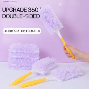 Feelife ° 360สองด้านตัวตกตะกอนไฟฟ้าสถิตสำหรับทำความสะอาดฝุ่นใยแมงมุมทำความสะอาดขนนกแบบใช้แล้วทิ้งหลังคาและเดสก์ท็อป
