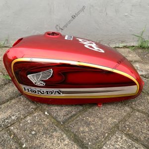 Tangki honda cb100 tangki press grafis merah cat detail glosy