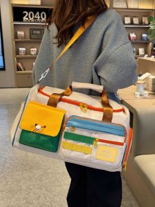 Dopamine Large Capacity Fitness Yoga Travel Bag Womens Handheld Storage Bag Portable Sports Equipment Leisure Travel Bag