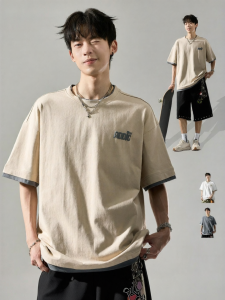 SZON | Áo Thun Dễ Thương Phong Cách Nhật Bản Retro Mùa Hè Vải Cotton