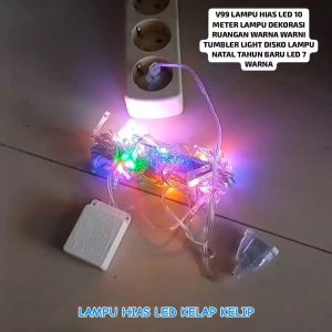V99 ORI Lampu Natal Tahun Baru Hias LED