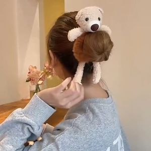 Zaman Now: Scrunchie Karet Korea & Ikat Rambut Wanita Anak Boneka Cute Bear & Rabbit