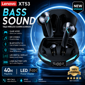 Lenovo | Lenovo XT53 Wireless Bluetooth 5.3 Earphones Gaming Low Latency Dual Mode Music Earbuds Sports In-Ear Headset With Mic New Gifts
