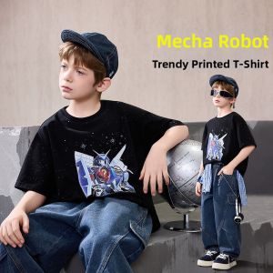 Ask Junior | Boys Sporty Printed Loose Casual T-Shirt