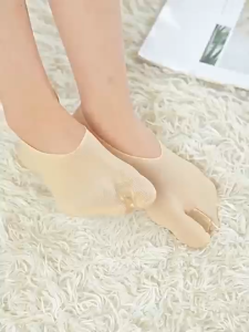 MIYIO 1 Pair Toe Separator Hallux Valgus Bunion Corrector Orthotics Feet Bone Thumb Adjuster Correction Sock Straightener Brace