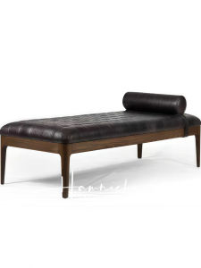 Modern Minimalist Chinese Style Long Wooden Bench Designer Home Furnishing Living Room Wooden Bench Slipper Chair Bedroom Footrest