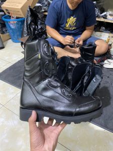 SEPATU PDL TALI PUTAR KULIT SAPI SOLE RADIAL SEPATU DINES TNI POLRI