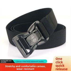 JIFANPAUL | Aluminum Buckle Elastic Belt for Mens Casual Outdoor Workwear