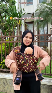 Geosfit Air Motif Gendongan Bayi Cuddleme Newborn - Geos Fit Praktis Instan