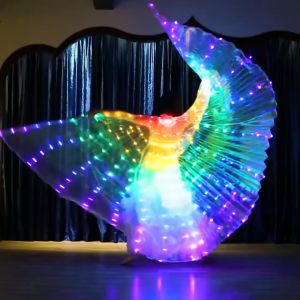 Led Rainbow Electronic Light Dance Wings Belly Dance Costumes Party Show Isis Dancewear Fluorescent Lights Isis Wing Children