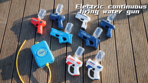 FERZ Electric Water Gun for Kids – 5–8m Range 200ml Tank Water Level Display Blue/Azure