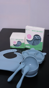 Combo ăn dặm Bé Khám Phá Lumicare - Set 4 món - Xanh Lá