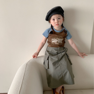 Áo Thun Cotton Mùa Hè Cho Bé Gái Áo Thun Tay Ngắn Dáng Ôm Cổ Tròn in Họa Tiết Thời Trang Cho Bé Gái Từ 1-8 Tuổi