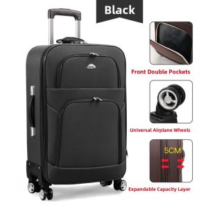 Business Canvas Luggage Suitcase with Four-Wheel Rotation Password Boarding Box Mens Pull Bar 24 Inches 20 Inches 28 Inches