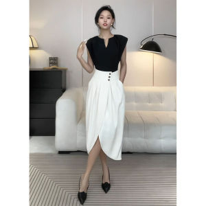 SHANGSHA | Summer Elegance Sleeveless Little Black Dress