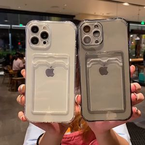 นุ่มใสกันกระแทกกรณีโทรศัพท์ที่มีช่องเสียบการ์ดสำหรับ iPhone 14 13 12 เคส ไอโฟน 11 Pro Max XS X XR 8 7 Plus ล้างซิลิโคน โทรศัพท์ปลอกป้องกันการล่มสลายปก มีปริมาณ 24 วิตามิน