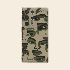 BILIBILI | Abstract Face Camo Luxury Fashion Full Lens Protective Case for Samsung Galaxy S26 S25 S24 A56 A36 Plus Ultra