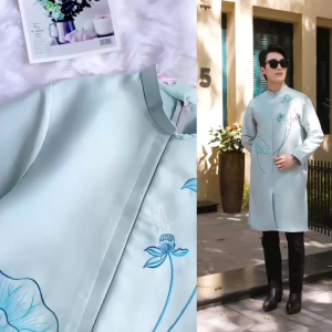 Áo dài Nam chất vải Tafta họa tiết thêu sắc nét sang trọng và nổi bật 3 màu - Áo Dài Thiết Kế Linh Sơn