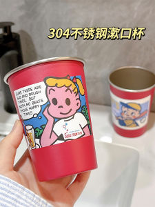 Stainless Steel Toothbrush Cup Childrens Student Dormitory Use New 2025 Mouth Rinse Cup Tooth Cup Washing Cup Tooth Jug