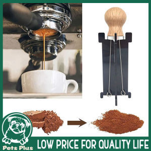 ★Same Day Shipping★ Solid Wood Handle Needle Coffee Tamper Distributor Leveler Tool Needle Type Coffee Powder Distributor for Barista Coffee-Tamper-Needle
