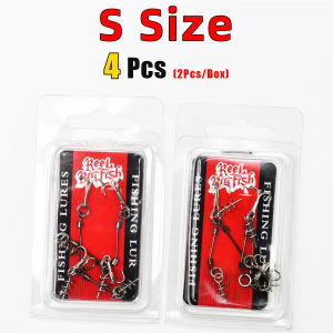Topranc Lure Treble Hook Steel Wire Rig with Weighted Double Treble Hooks & Spring Lock Pins - Saltwater Fishing Special Rig