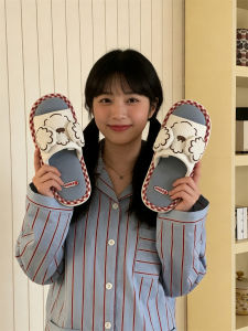 XIXITIAO | Cute Dog Design Cotton Linen Slippers Year-Round