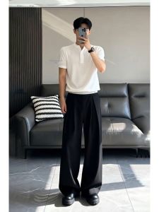ZHUOCAN | Quần Lửng Băng Đen