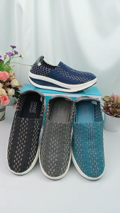 3 รองเท้าผ้าใบ ยางยืด สุขภาพ รองเท้าผ้าใบ ผญ รองเท้า แฟชั่น เพื่อสุขภาพ รองเท้าผ้าใบใส่ทำงาน Elastic shoes น้ำหนักเบา สูง2นิ้ว 2A7063