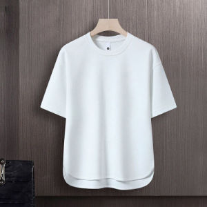 Summer Waffle Ice Silk Leisure Suit Mens Plus Size Short-Sleeved T-shirt Youth Student Loose Shorts Two-piece Set