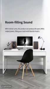 Edifier R1700BTs Bookshelf Speaker with Bluetooth BT5.0 66W (Brown)