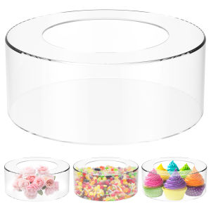 Acrylic Cake Stand Dessert Display Stand with Hollow Bottom Clear Fillable Cake Riser for Birthday Wedding Holiday Party Display