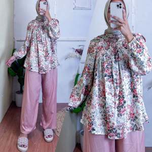 LAUNA SET /SETELAN MODEL SMOKE DI DADA NON BUSUI