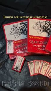1 Pax (100 Pcs) Pisau Silet Cukur / Quick Tiger / Kelengkapan Mencukur / Silet /Safety Razor Blades / Cod / Keep Blessing