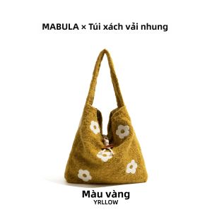 MABULA | Túi Đeo Vai Lông Cừu Vintage Hoa cho Phụ Nữ