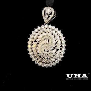 M1348 Mặt và dây chuyền nữ đính đá bagutte cao cấp sáng lấp lánh  UHA