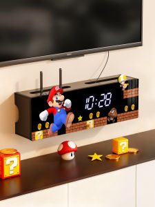 BEISIJIA | Wall Mount No-drilling Shelf with Clock Storage Organizer