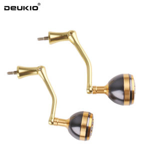 DEUKIO DIY Rose Golden Fishing Reel Handle Replacement Part Aluminum Alloy Handle Rocker Arm Fishing Tackle Grip Reel Accessory