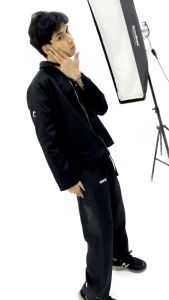 Convergent - Piacere Work Jacket reguler Pria Wanita Hitam Casual Streetwear Stylist