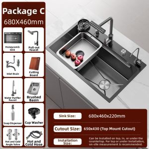 JOMOW | Thickened Honeycomb Textured Single Bowl 304 Stainless Steel Sink