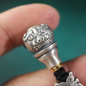 สร้อยข้อมือลูกปัดเงินแท้ S925 ลูกปัดสามทาง ลูกปัดพระพุทธเจ้า ลูกปัดสำหรับนักเรียน ลูกปัดสำหรับเล่นงานอดิเรก