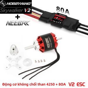 Động Cơ Không Chổi Than Outrunner 4250 800KV 600KV Dành Cho Máy Bay Không Người Lái RC FPV Tương Thích Với ESC Hobbywing Skywalker V2 80A 3-7S