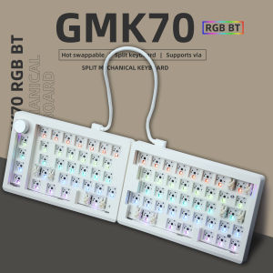 ZUOYA GMK70 VIA/Qmk separate Gaming Mechanical Keyboard kit  Wired Wireless Bluetooth Hot Swappable Gasket Customized Split