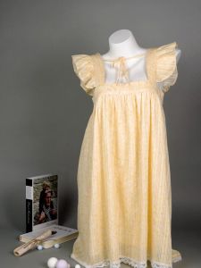 6IXTY8IGHT LOUISE WOVEN BREATHABLE COTTON SLEEP DRESS FLORAL PRINT HOMEWEAR FOR WOMAN GIRL HW09366