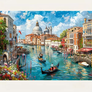 Kayou | DIY Paint By Number Sea Landscape Kit Home Decor Paint By Numbers Boat Drawing on Canvas HandPainted Art Gift